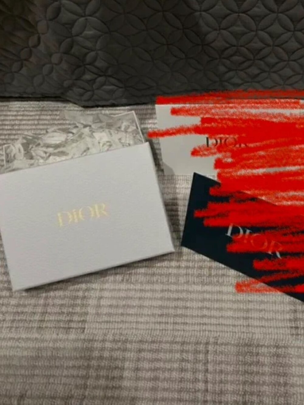 Christian Dior Empty Rectangle Gift Box ONLY Paper Gift Birthday Holidays
